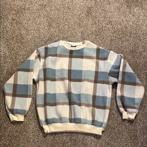 Heavy Plaid Blue and Brown Fleece Lg BXT BestXTerrific limited edition EUC